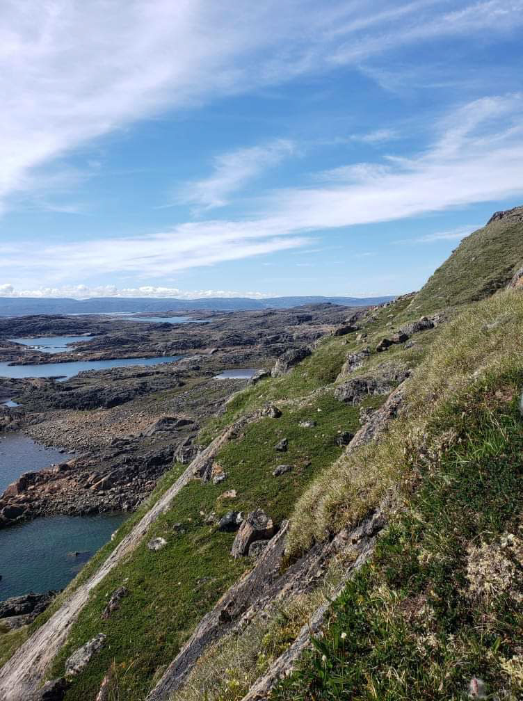 Rocky landscape with water and sky