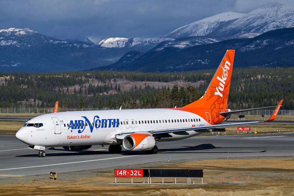Air North plane on runway